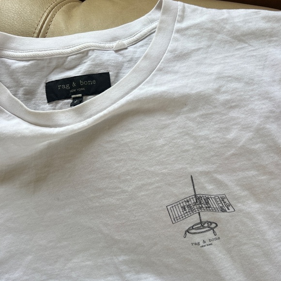 Rag & Bone | White Graphic Tee - Picture 2 of 3